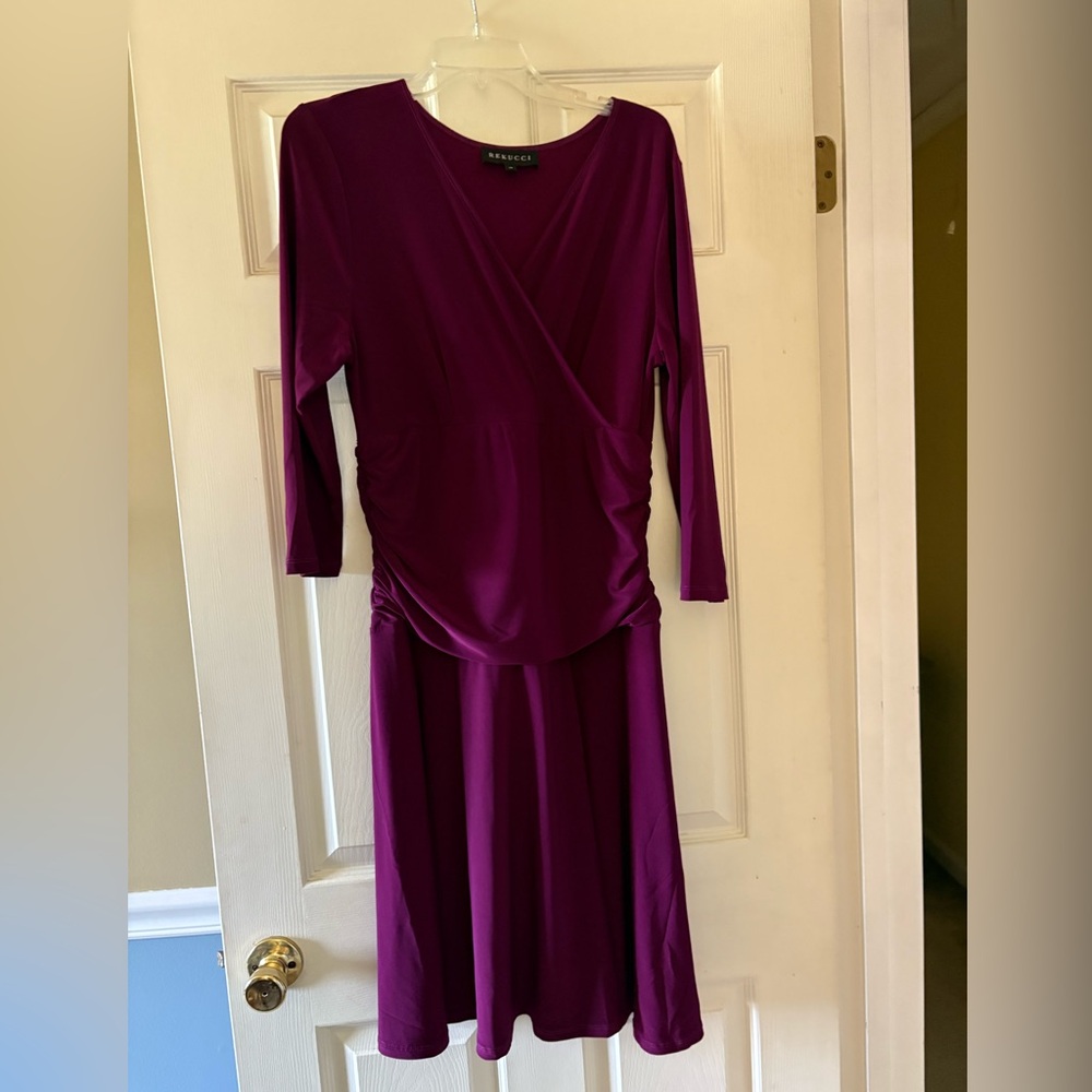 Burgundy Amazon Rayon dress Size 14